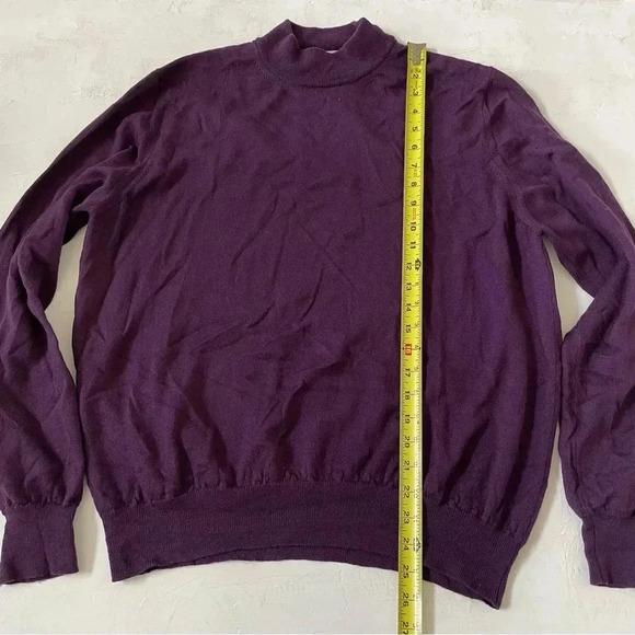 Gran Sasso For Mark Shale Purple Sweater Adult 100% Virgin Wool - Picture 6 of 6